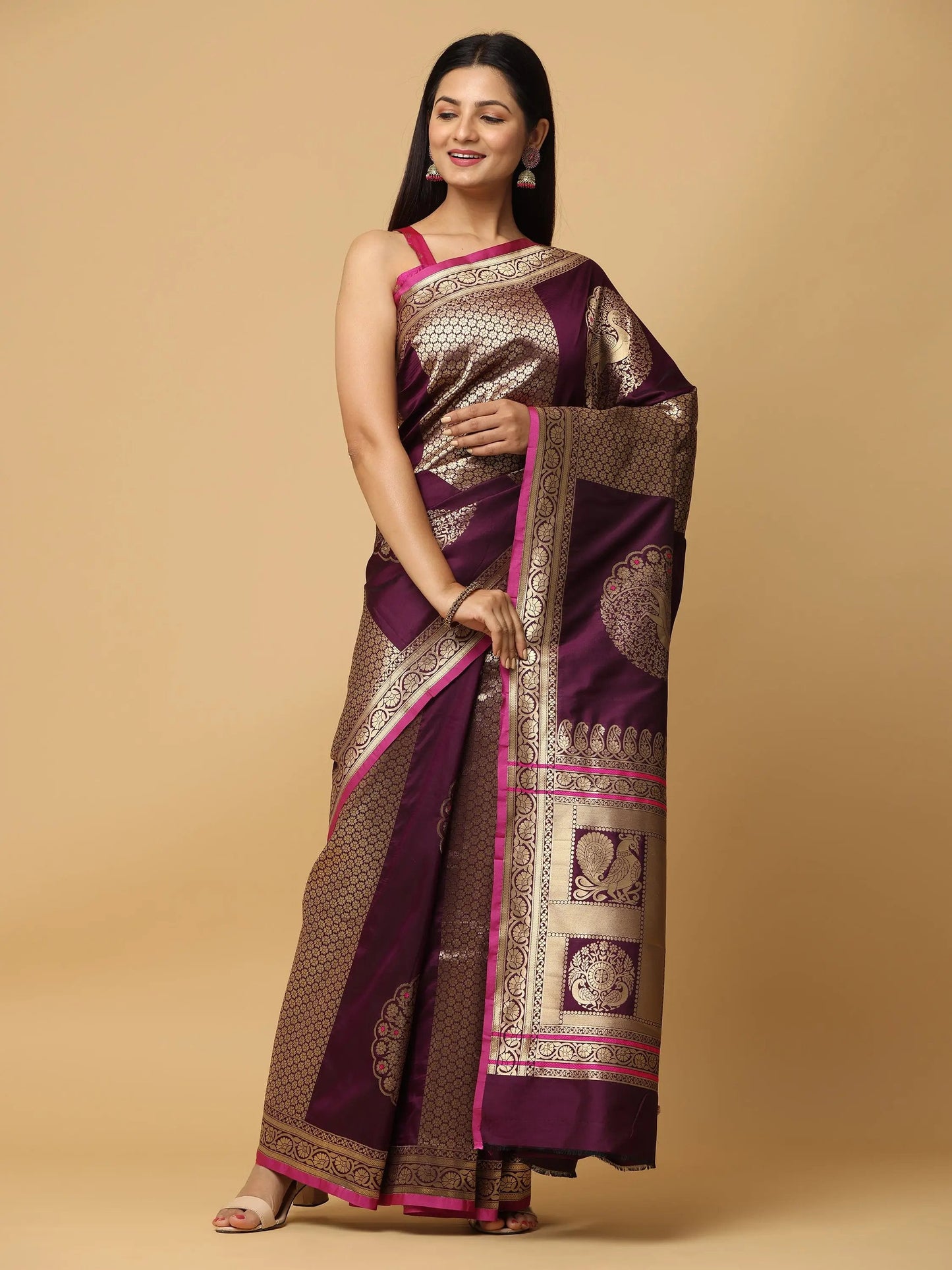Banarasi Katan Silk Kanchi Zari Weaving Saree