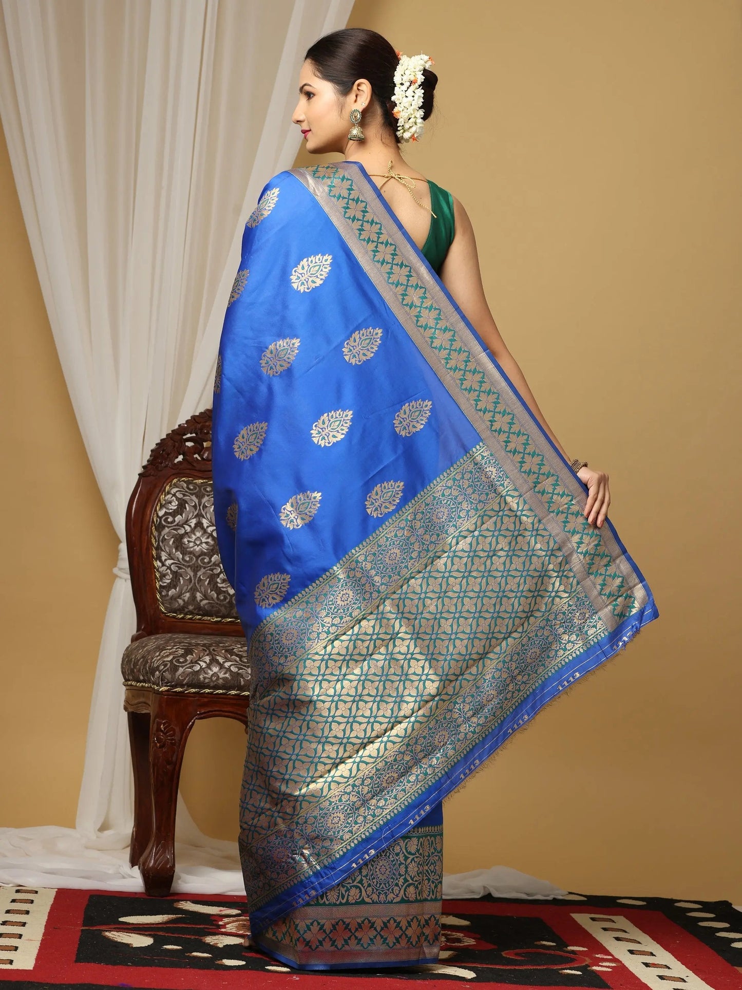 Banarasi Katan Silk Zari Design Festive Wear Saree