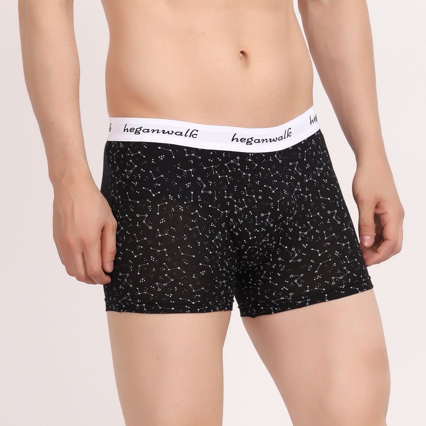 X-POP Printed Soft Trunks- Black Galaxy