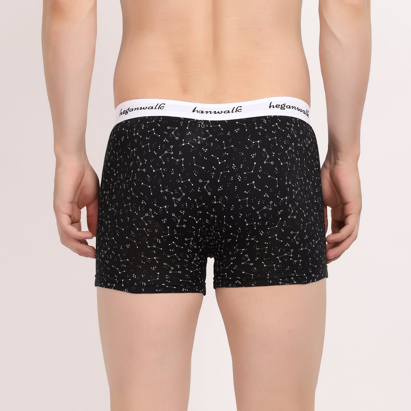 X-POP Printed Soft Trunks- Black Galaxy