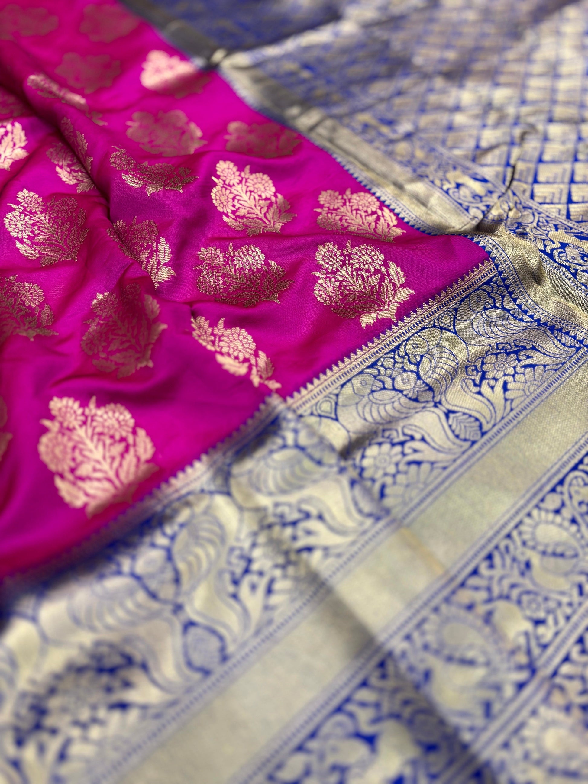 Royal Purple Woven Design Banarasi Saree by My Store