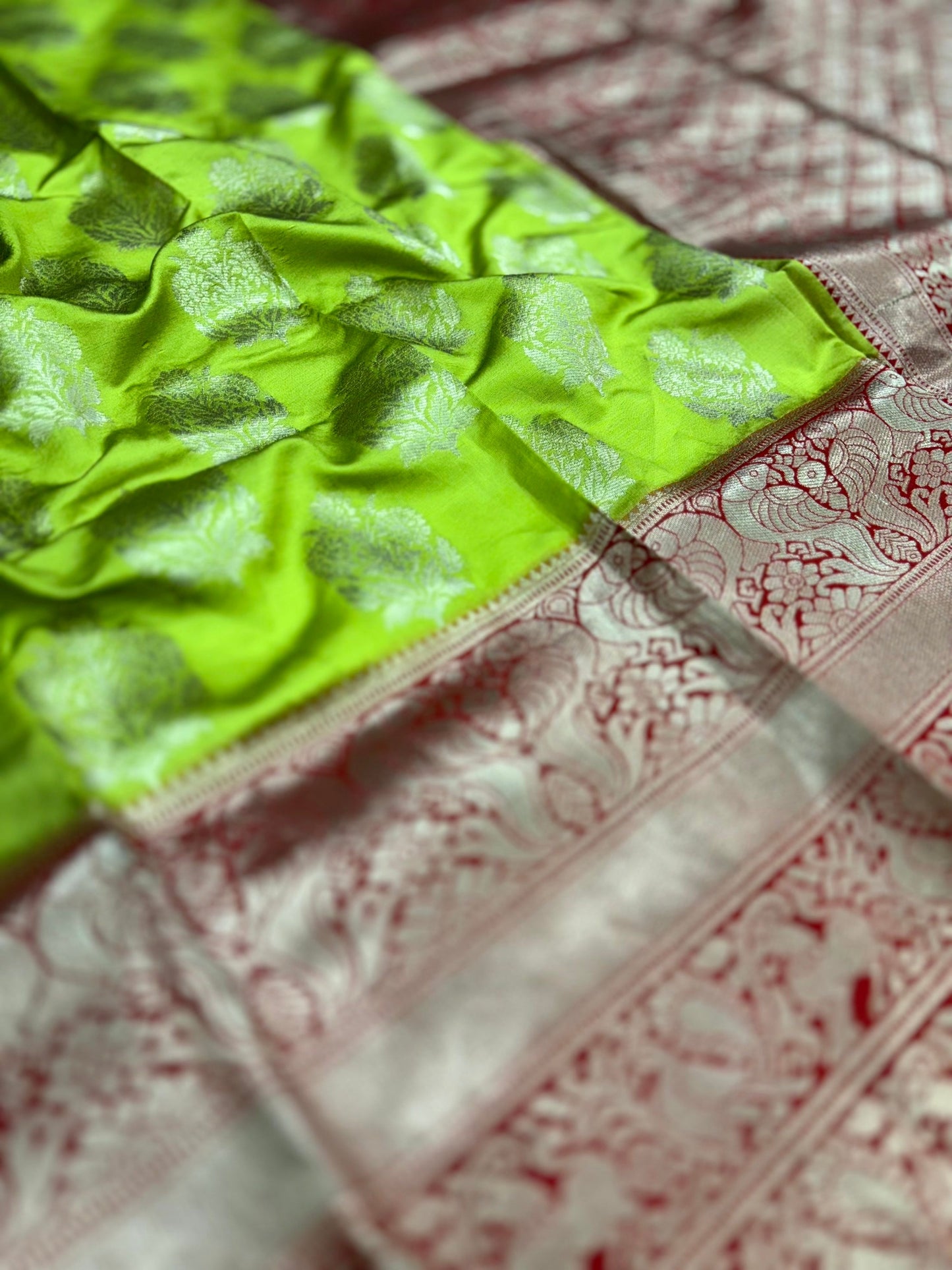 Olive Woven Design Banarasi Saree by My Store