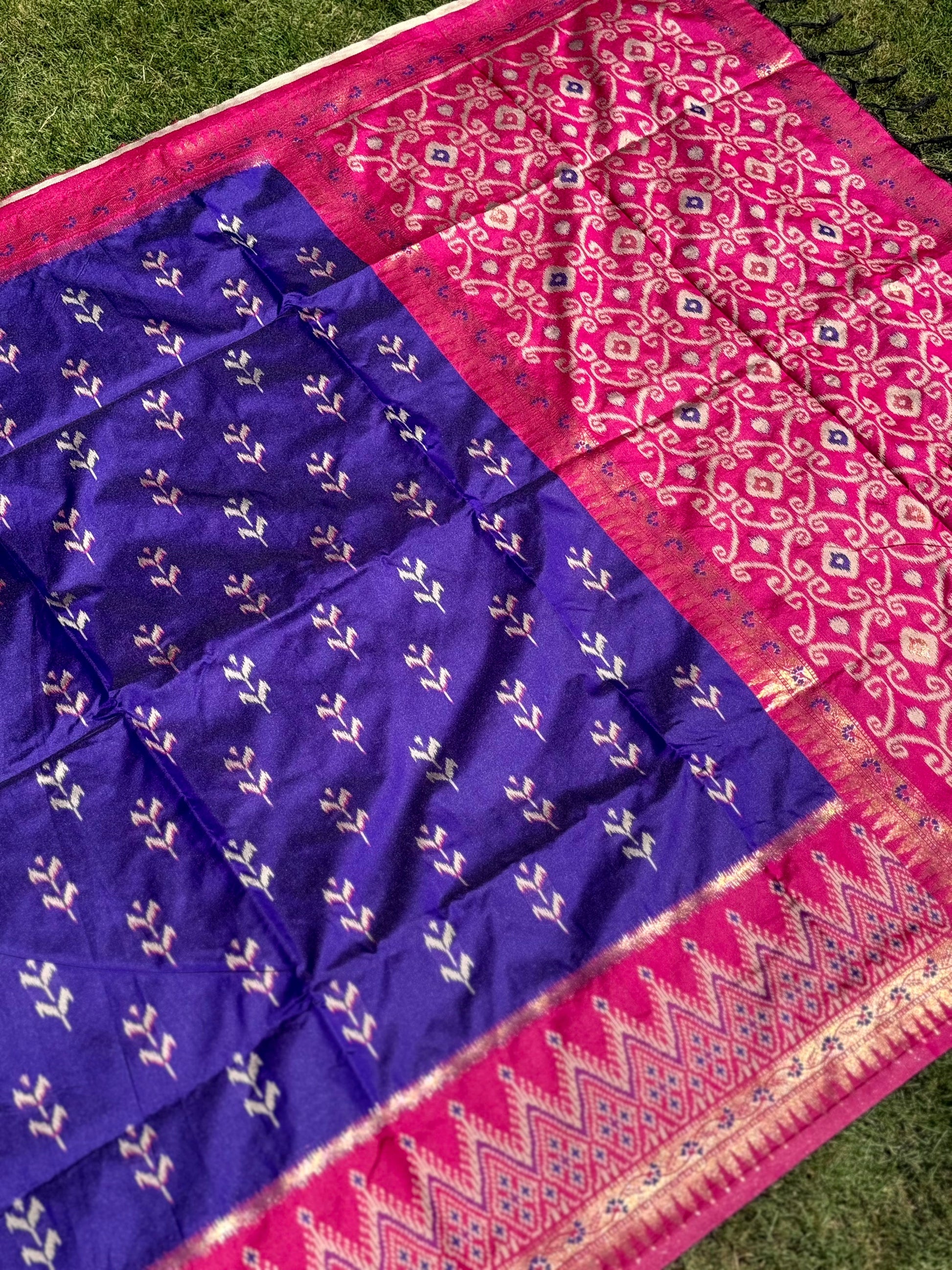 Regal Purple Soft Silk Ikkat Saree by My Store