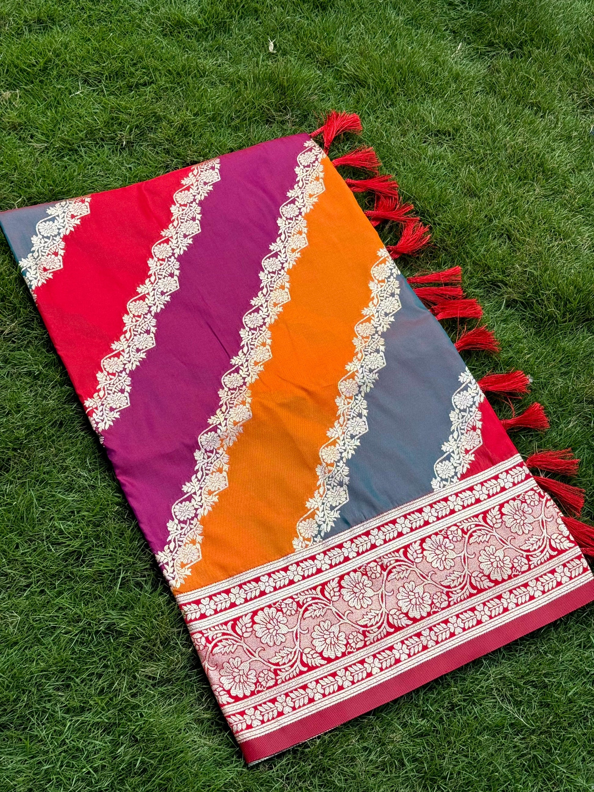 Radiant Banarasi Katan Silk Zari Weaving Saree by My Store