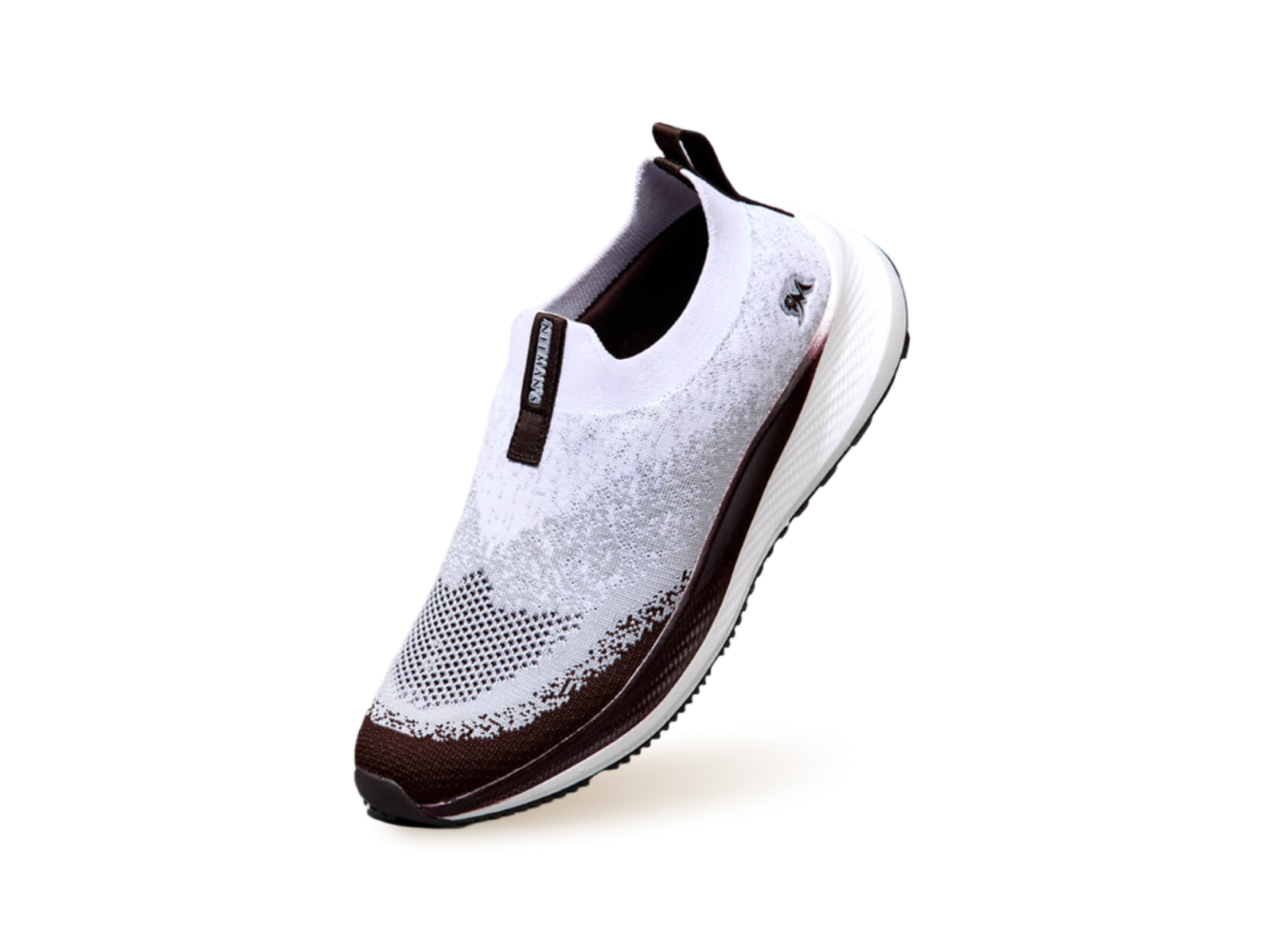 Blend Knit Slip Ons : Ivory-Brown by My Store