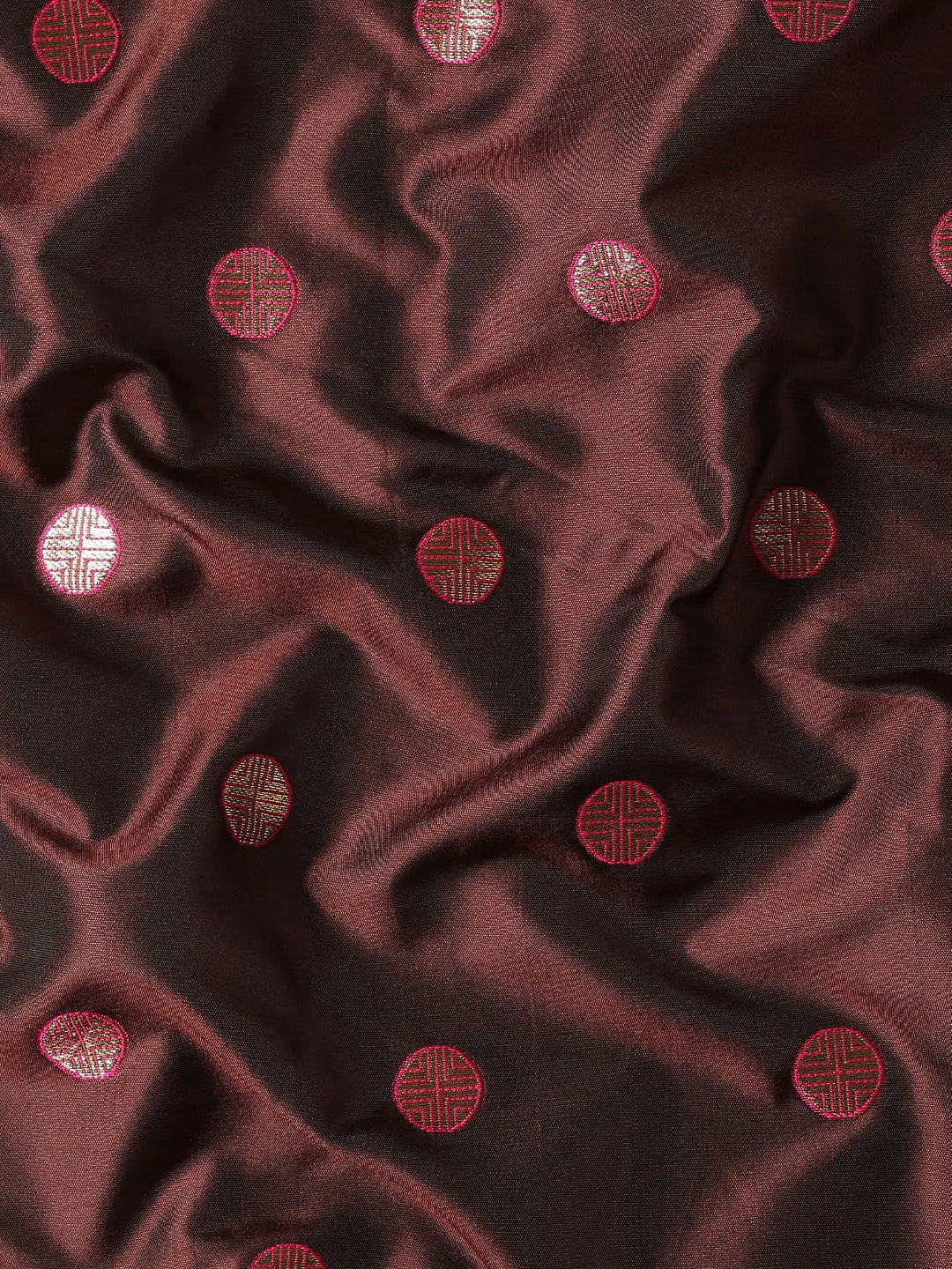 Brown Colour Yevla Paithani Soft Silk Saree by My Store