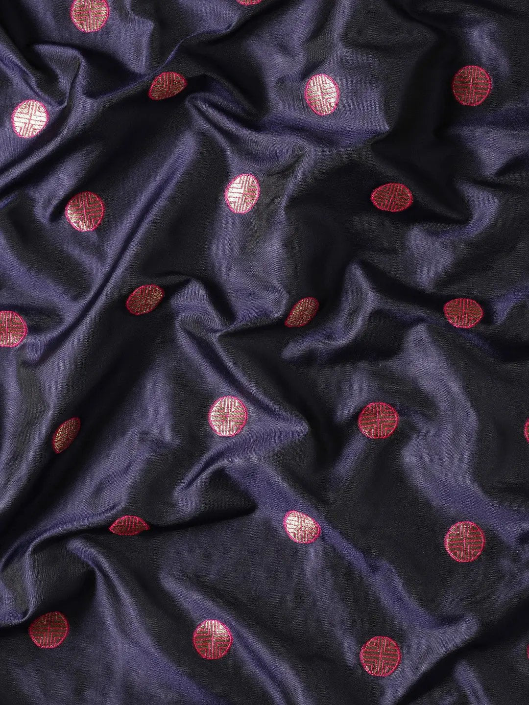 Navy Colour Yevla Paithani Soft Silk Saree by My Store