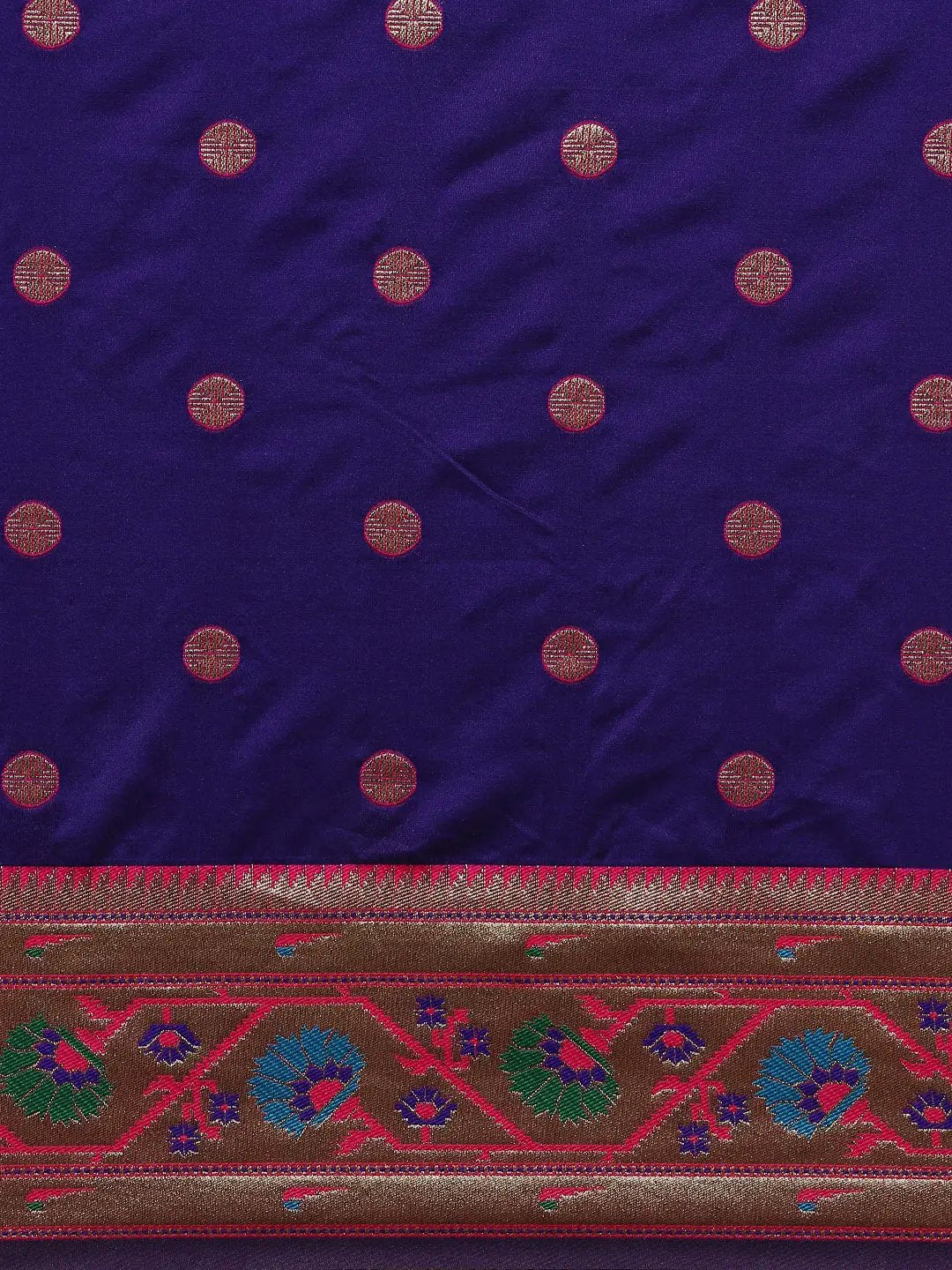Purple Colour Yevla Paithani Soft Silk Saree by My Store