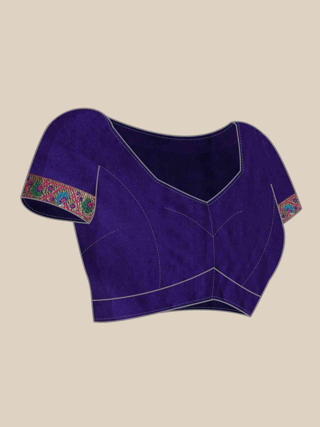 Purple Colour Yevla Paithani Soft Silk Saree by My Store