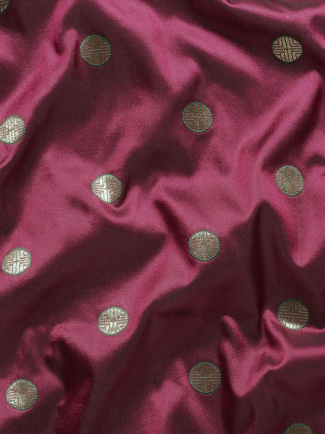 Wine Colour Yevla Paithani Soft Silk Saree