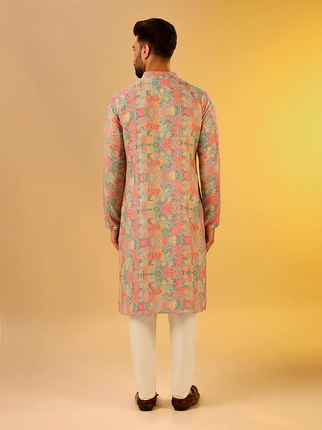 Men Multi Colour Printed Kurta