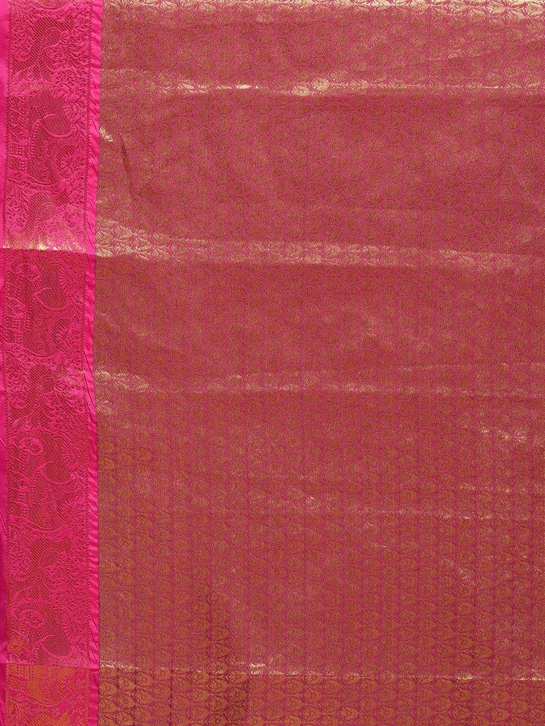 Banarasi Kanchi Ethnic Zari Motif Green Colour Festive Wear Saree