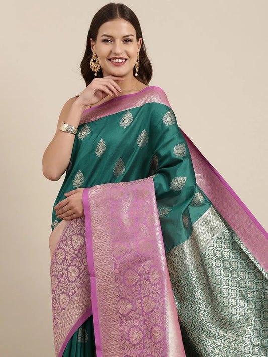Banarasi Katan Silk Kanchi Zari Weaving Saree