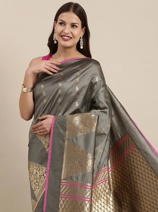 Banarasi Soft Silk Kanchi Zari Weaving Saree