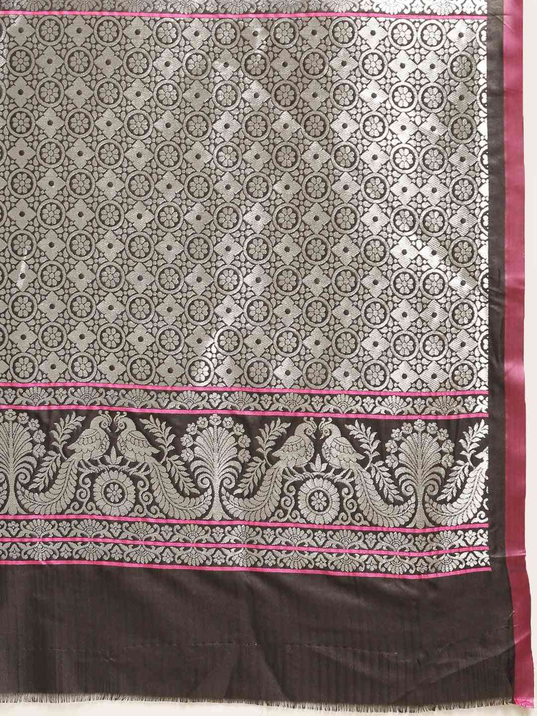 Black Colour Zari Weaving Silk Banarasi Saree