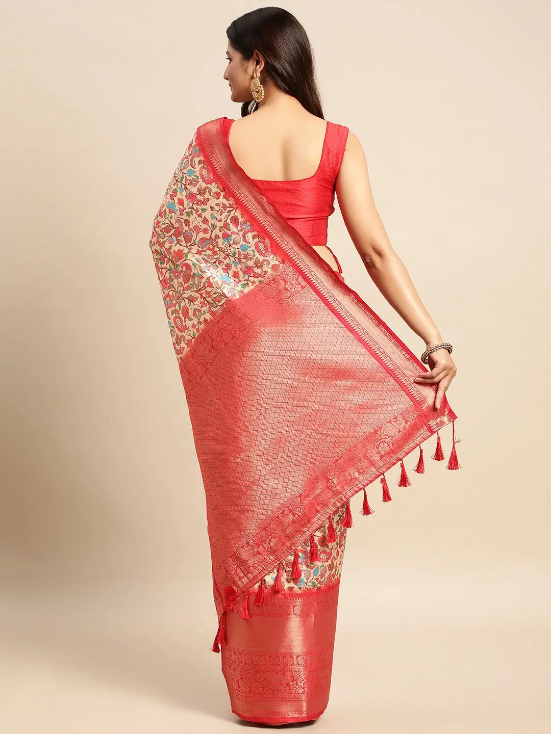 Exquisite Pashmina Digital Pattu Banarasi Silk Saree by My Store