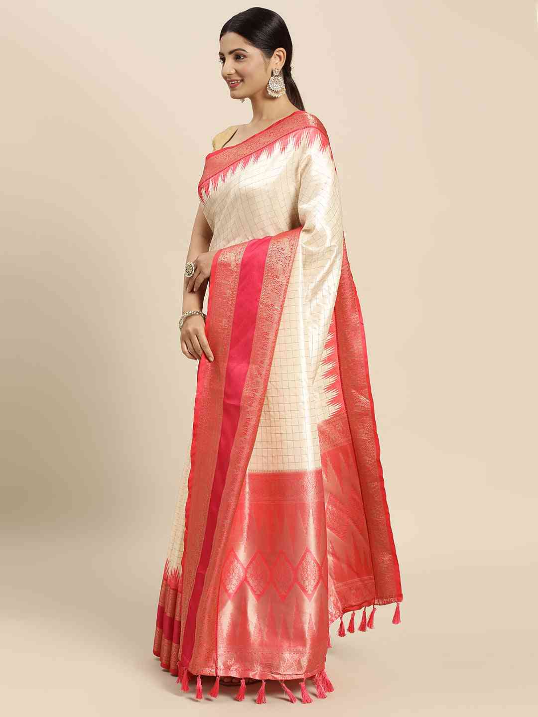 Banarasi Soft Silk Gadwal Pattu Zari Weaving Party Wear Saree by My Store