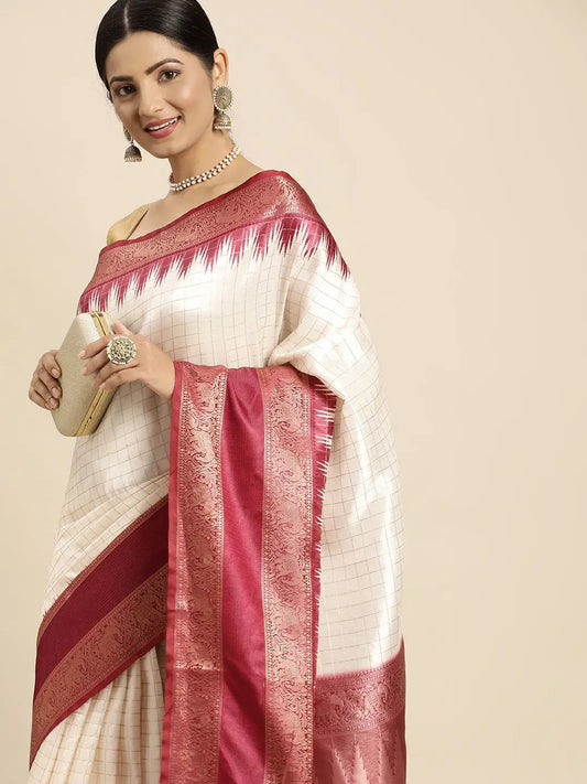Banarasi Soft Silk Gadwal Pattu Zari Weaving Party Wear Saree