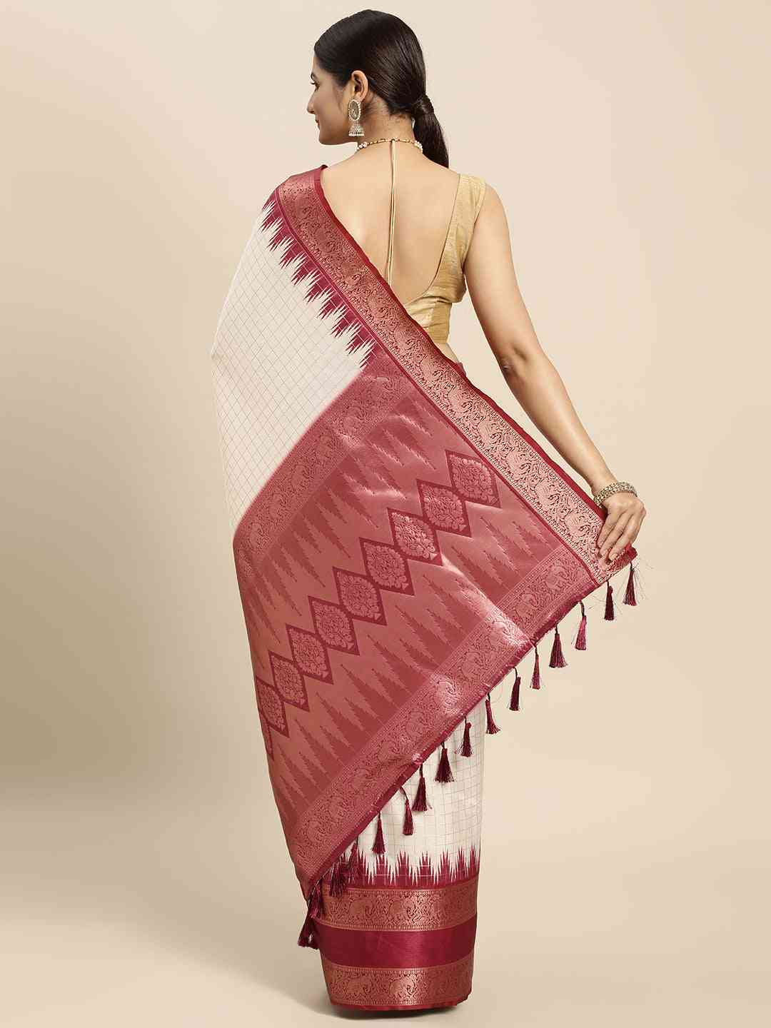 Banarasi Soft Silk Gadwal Pattu Zari Weaving Party Wear Saree by My Store