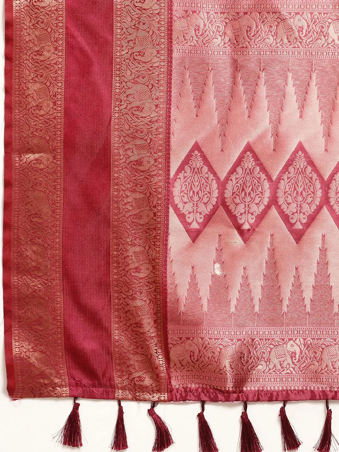 Banarasi Soft Silk Gadwal Pattu Zari Weaving Party Wear Saree by My Store
