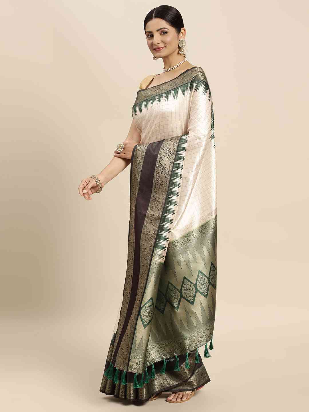 Banarasi Soft Silk Gadwal Pattu Zari Weaving Party Wear Saree by My Store