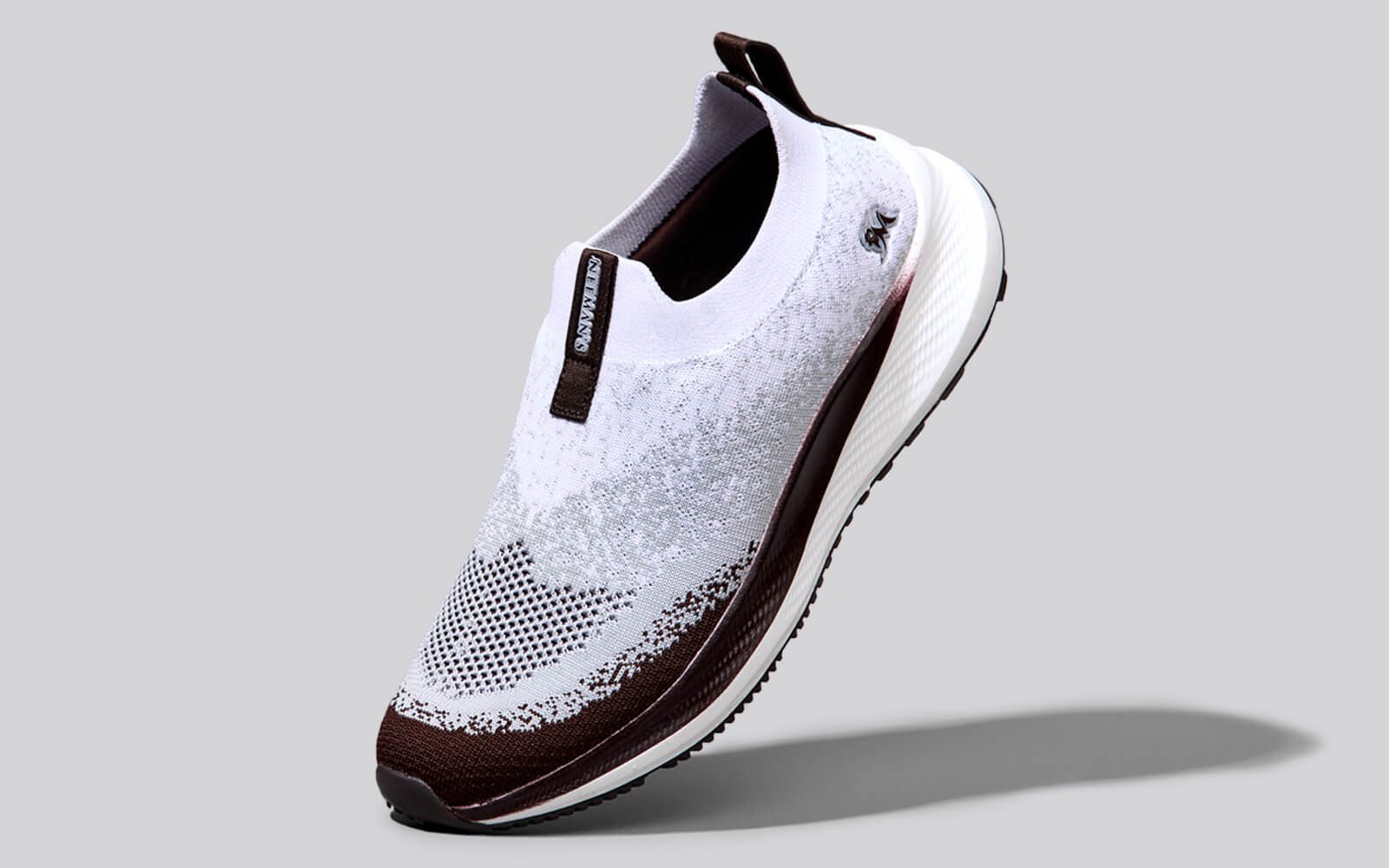 Blend Knit Slip Ons : Ivory-Brown by My Store