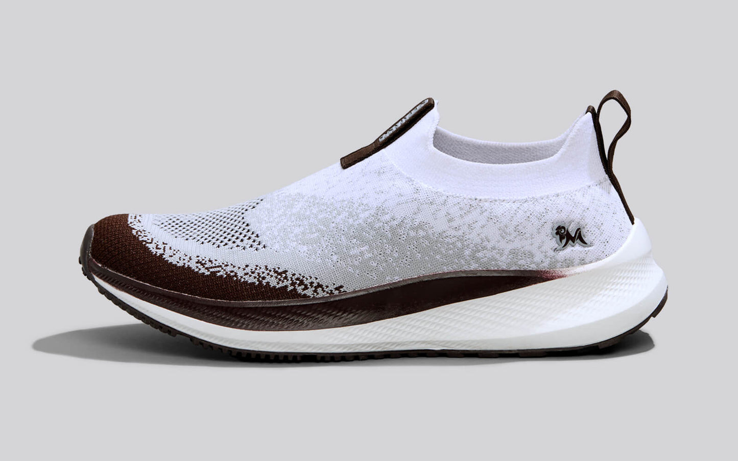 Blend Knit Slip Ons : Ivory-Brown by My Store