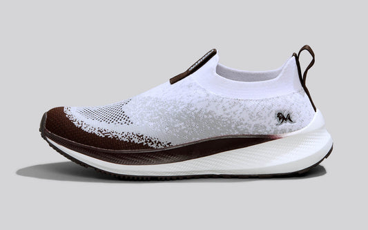 Blend Knit Slip Ons : Ivory-Brown by My Store