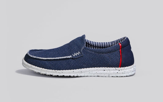 The Wanderers Slip Ons : Navy by My Store