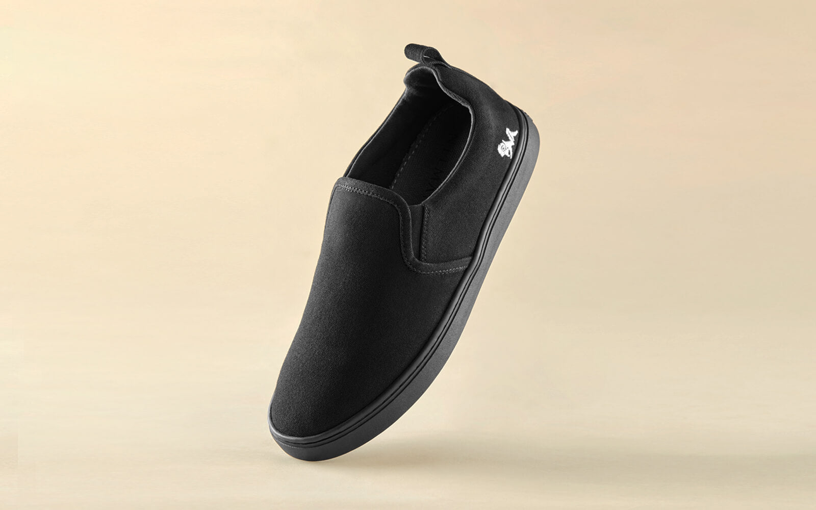 Cotton Slip Ons : Coal Black by My Store