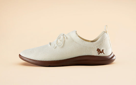 ReLive Knit Sneakers : Tusk Ivory / Brown Sole by My Store