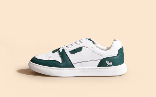 Retro Slick Sneakers : Green and White by My Store