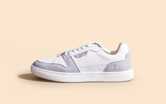 Retro Slick Sneakers : Grey and White by My Store