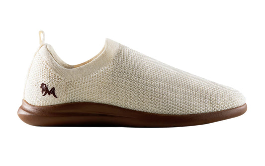 ReLive Knit Slip Ons : Tusk Ivory / Brown Sole by My Store