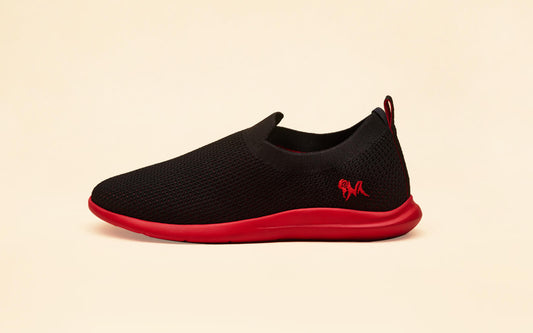 Spotlight Slip Ons : Hale Black / Red Sole by My Store
