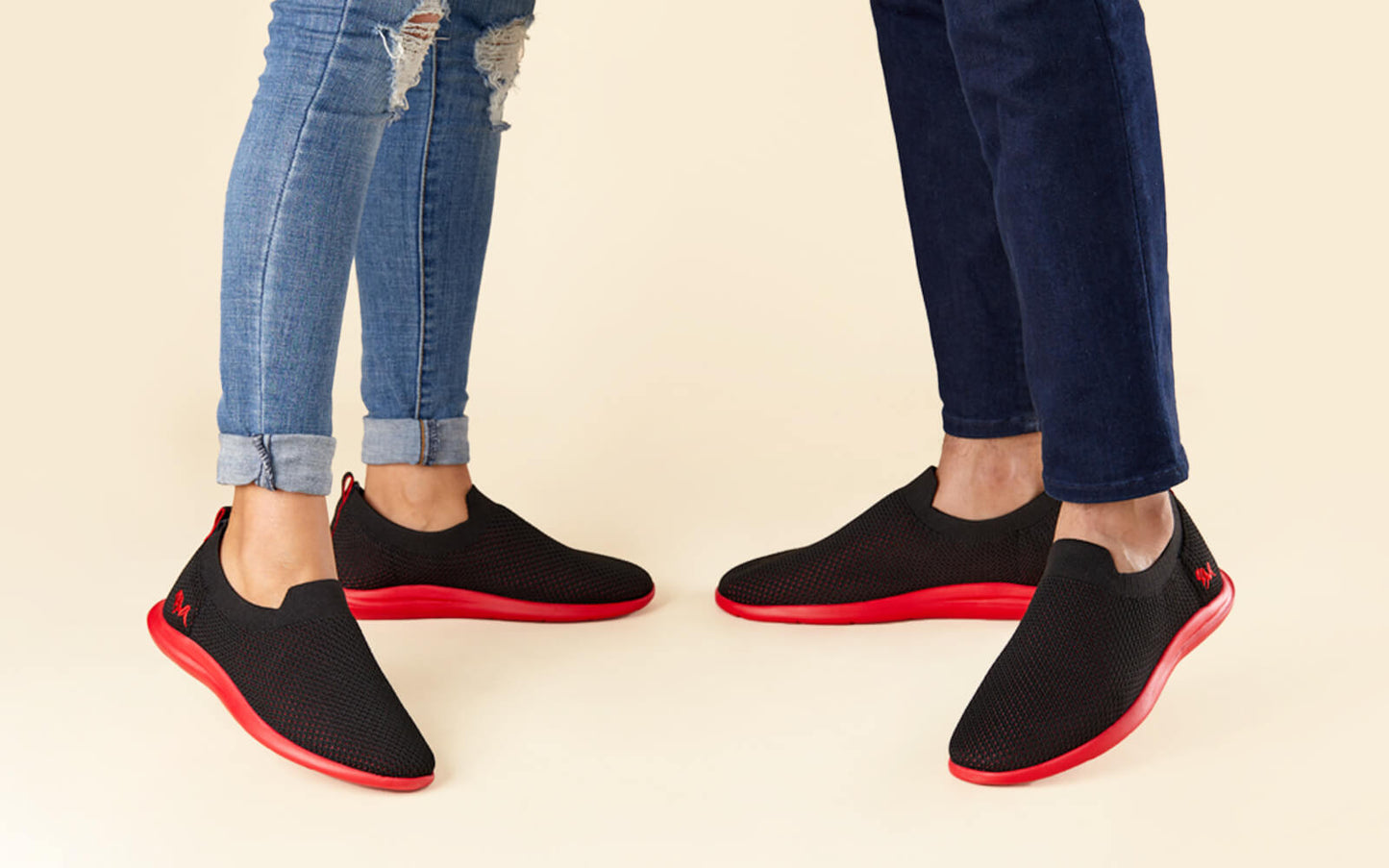 Spotlight Slip Ons : Hale Black / Red Sole by My Store