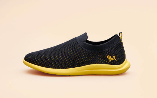 Spotlight Slip Ons : Hale Black / Yellow Sole by My Store