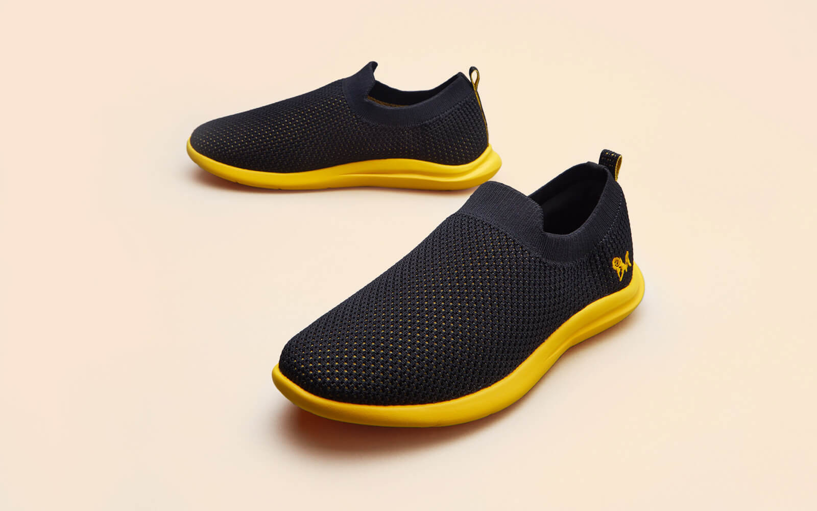 Spotlight Slip Ons : Hale Black / Yellow Sole by My Store