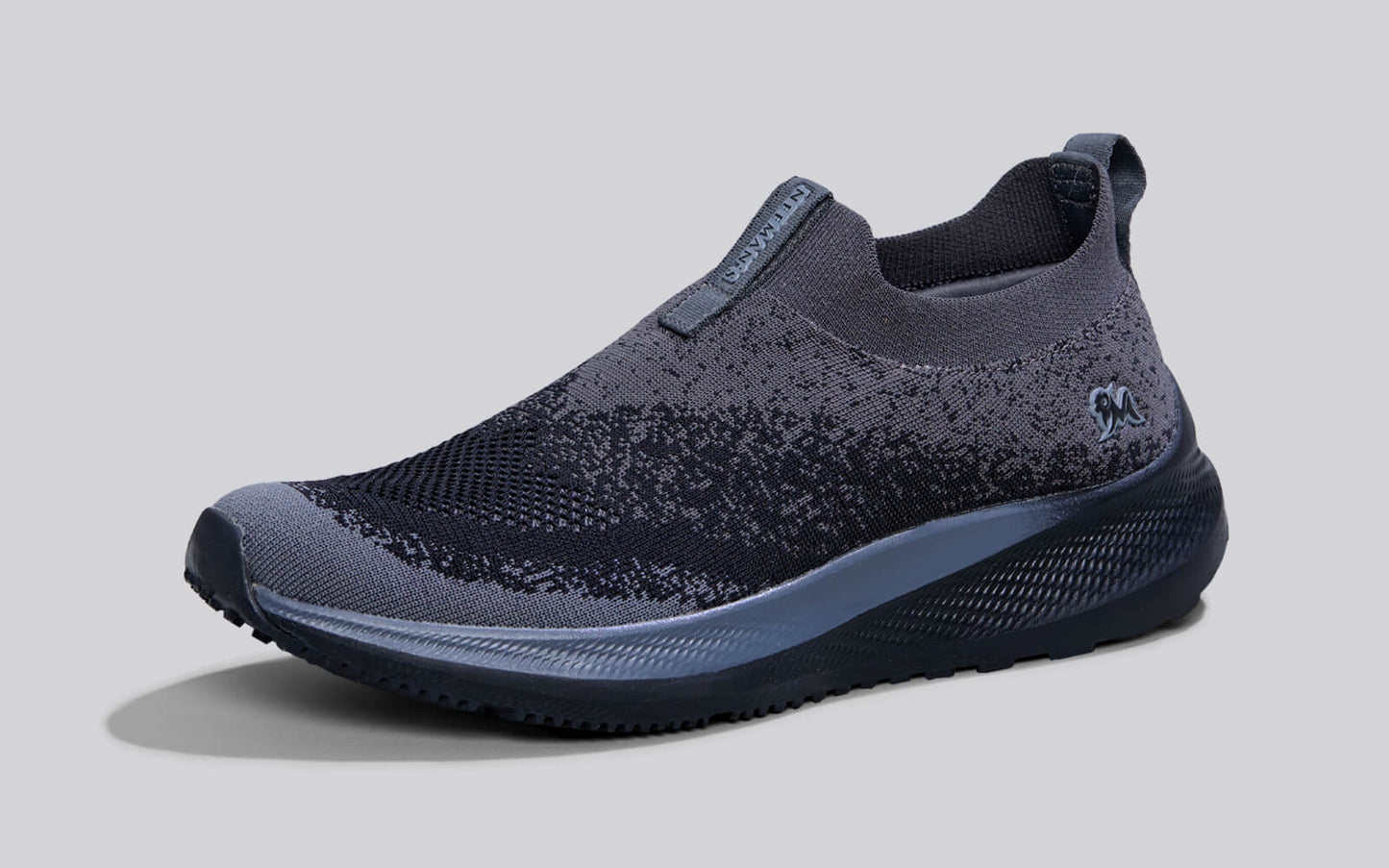 Blend Knit Slip Ons : Black-Grey by My Store