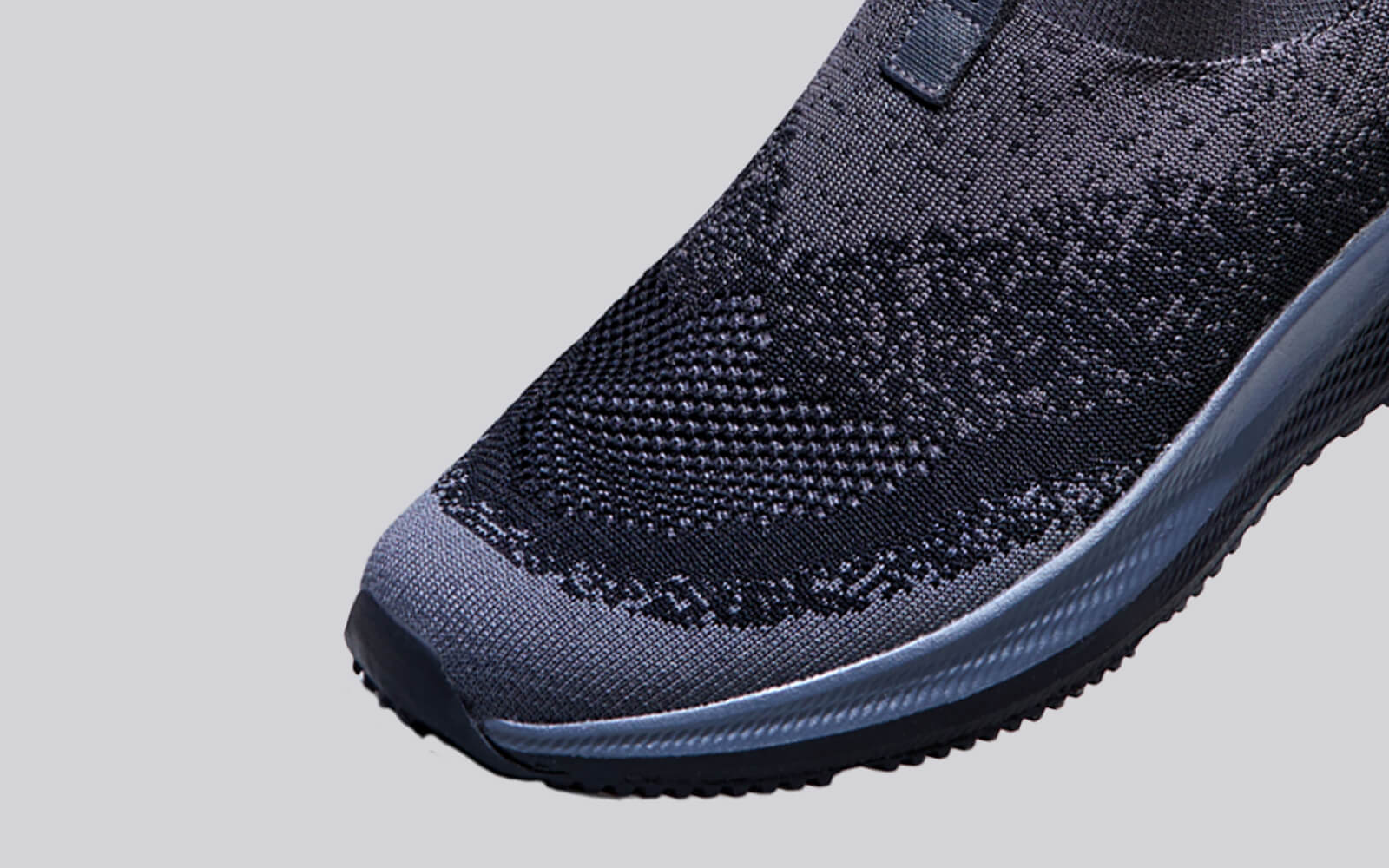 Blend Knit Slip Ons : Black-Grey by My Store