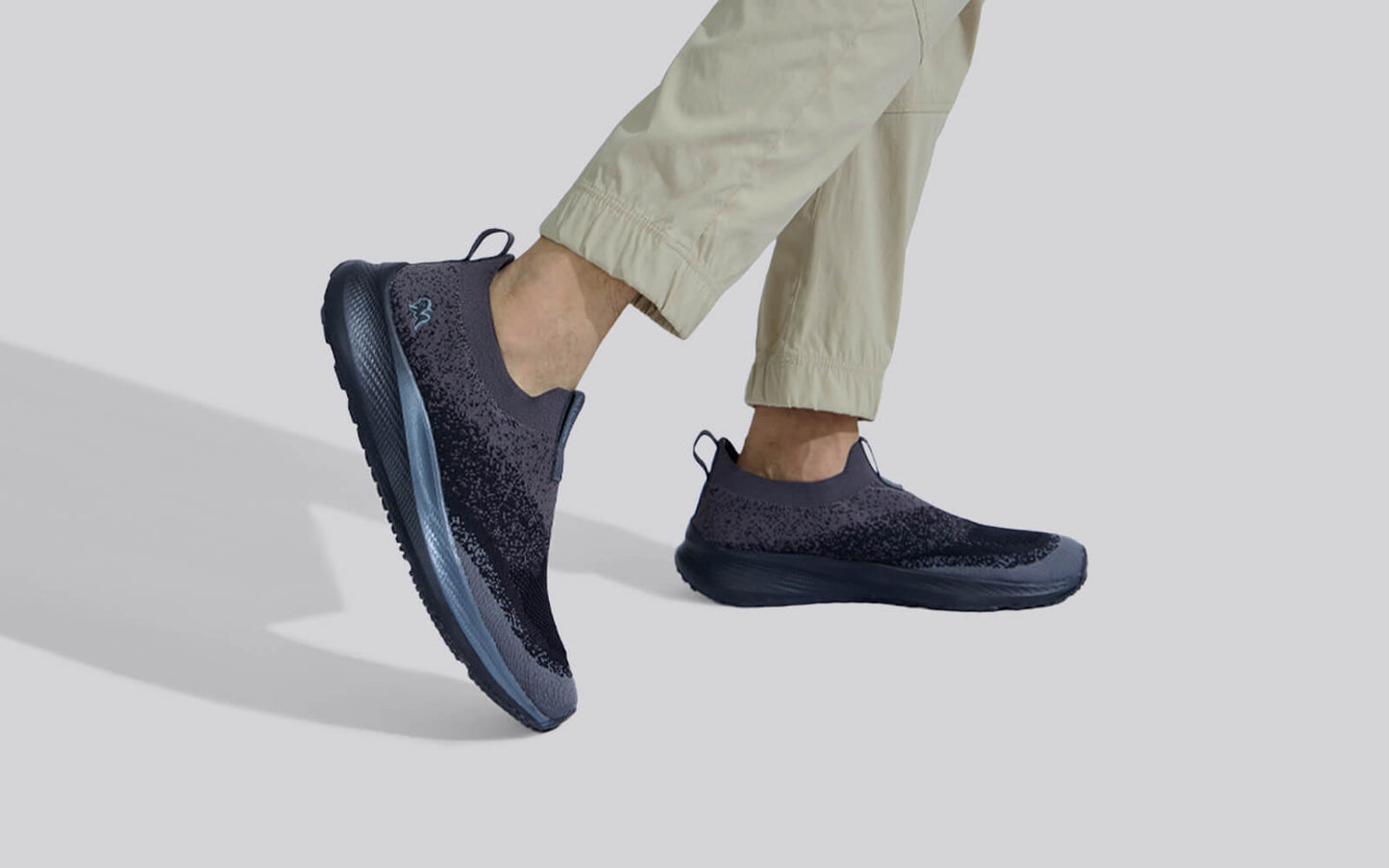 Blend Knit Slip Ons : Black-Grey by My Store