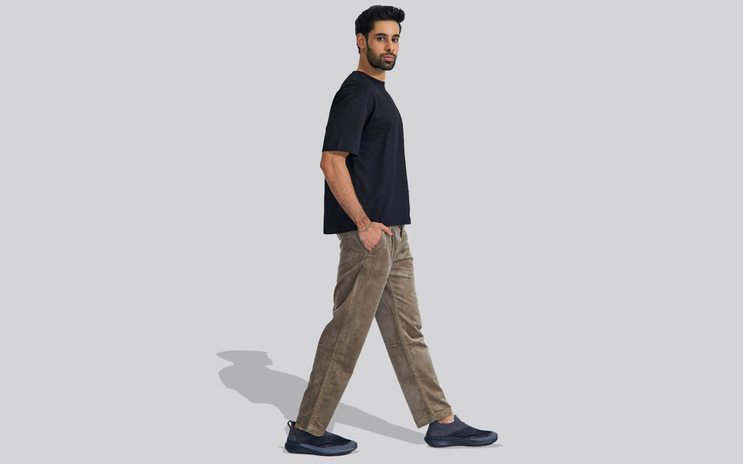 Blend Knit Slip Ons : Black-Grey by My Store