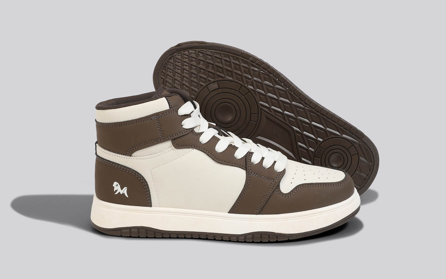 Character High Top : Ivory-Brown by My Store