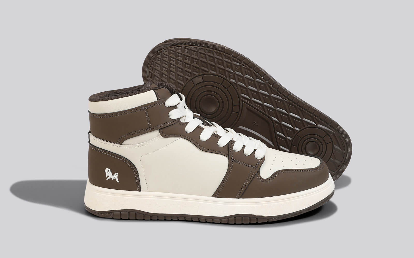 Character High Top : Ivory-Brown by My Store