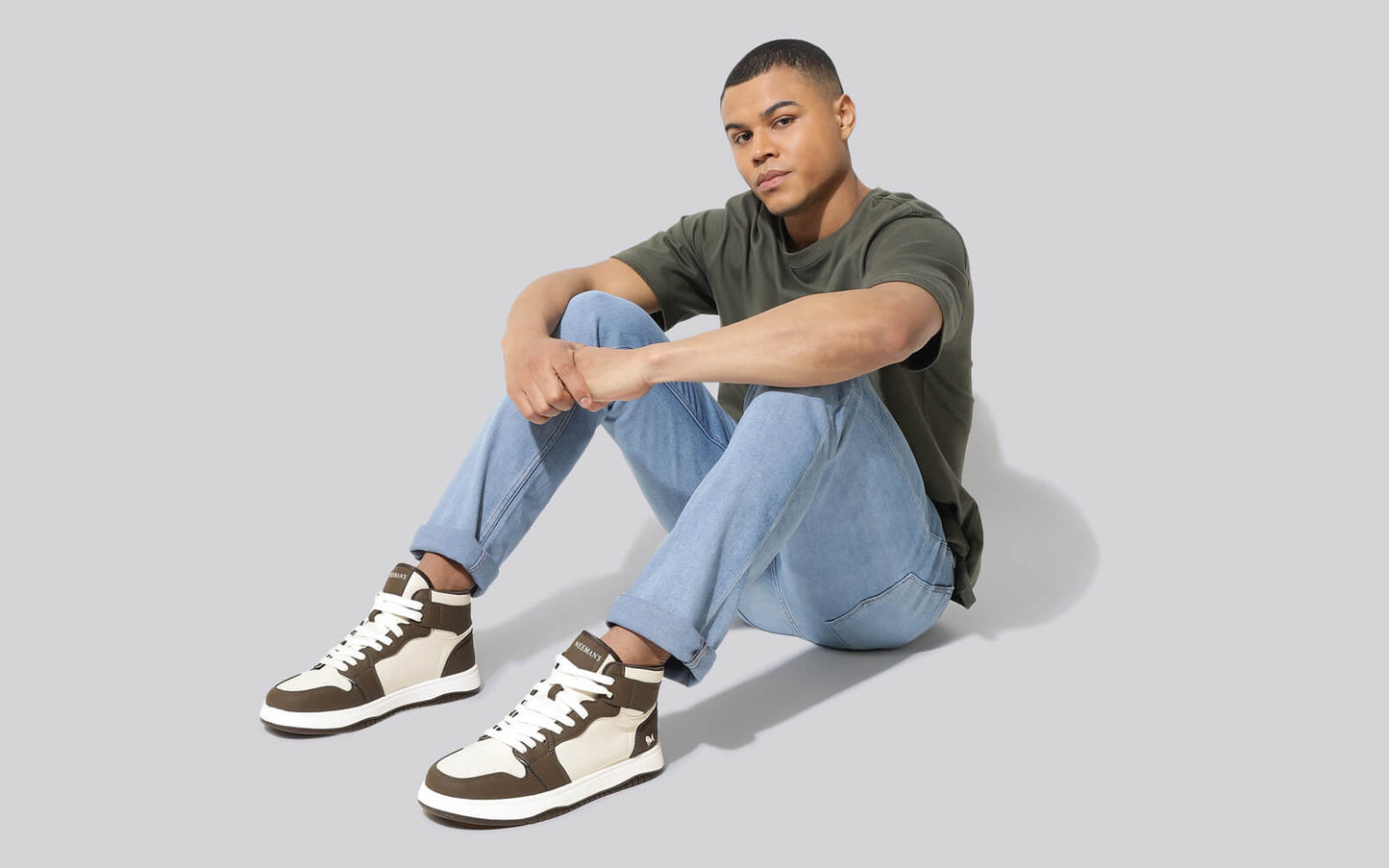 Character High Top : Ivory-Brown by My Store
