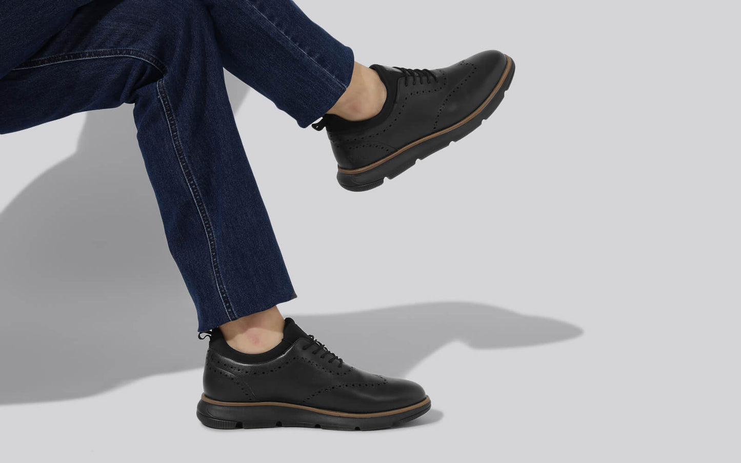 Crossover Brogues – Black | Modern Brogue Shoes for Men with Classic Detailing