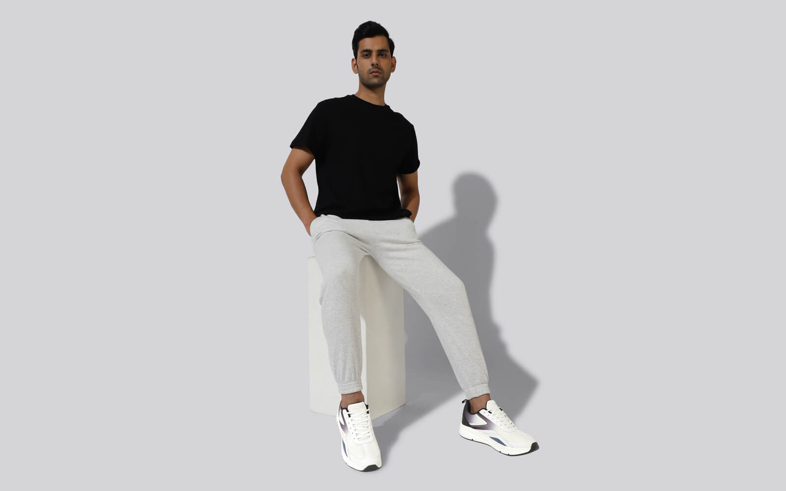 Light Trainers : White-Black by My Store