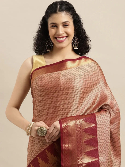 Exclusive Self Butti Design Uppada Cotton Silk Saree by My Store
