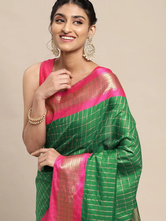 Exclusive Self Butti Design Uppada Cotton Silk Saree by My Store
