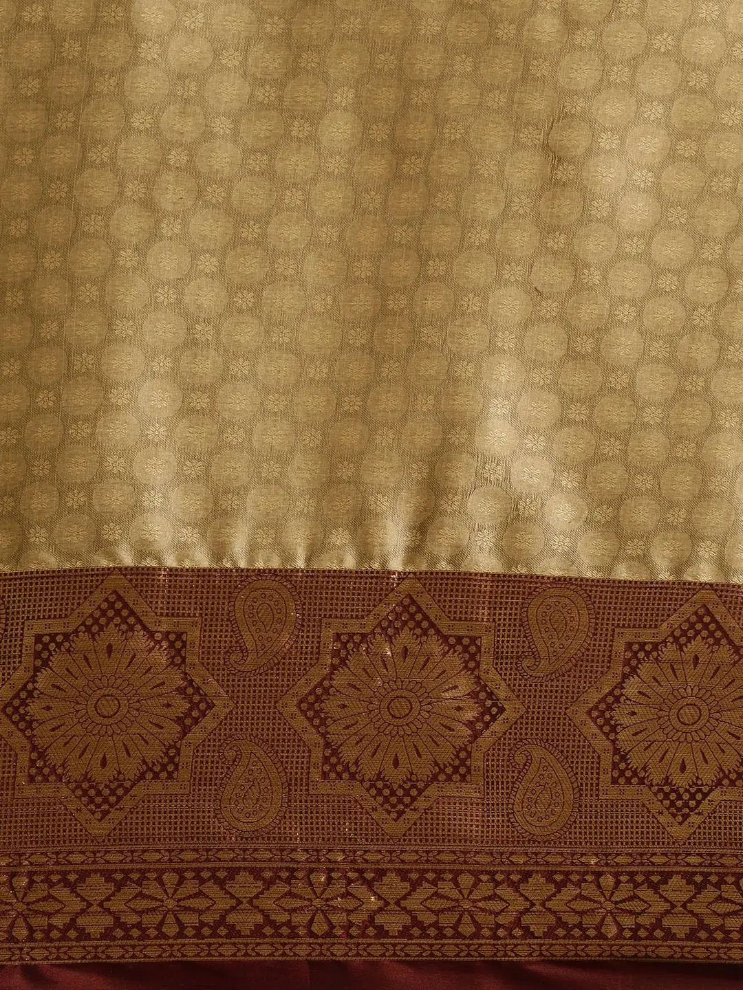 Brown Colour Self Butti Design Uppada Cotton Silk Saree by My Store